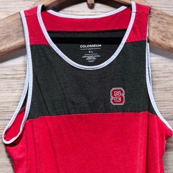 🐺Men's North Carolina / NC State Red & Gray Wolfpack Gear Tank Top Size XL EUC - Picture 2 of 6
